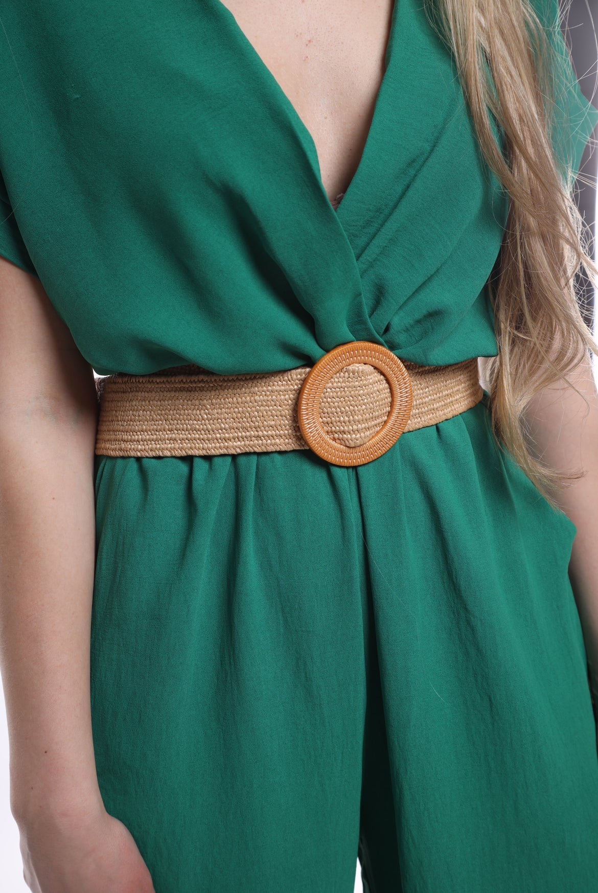 JUMPSUIT GROEN MET RIEM