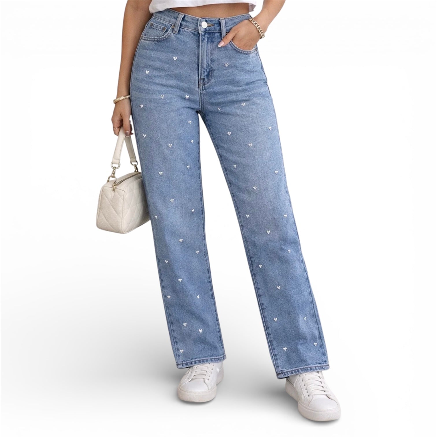 Goodies - lichtblauw met hartjes