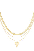 Ketting layered Heart