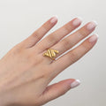Twisted hart ring