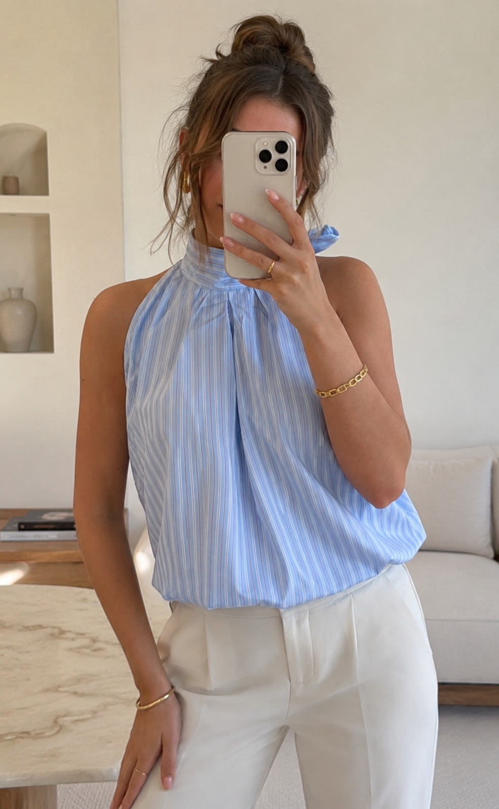 Top Annelies blauw