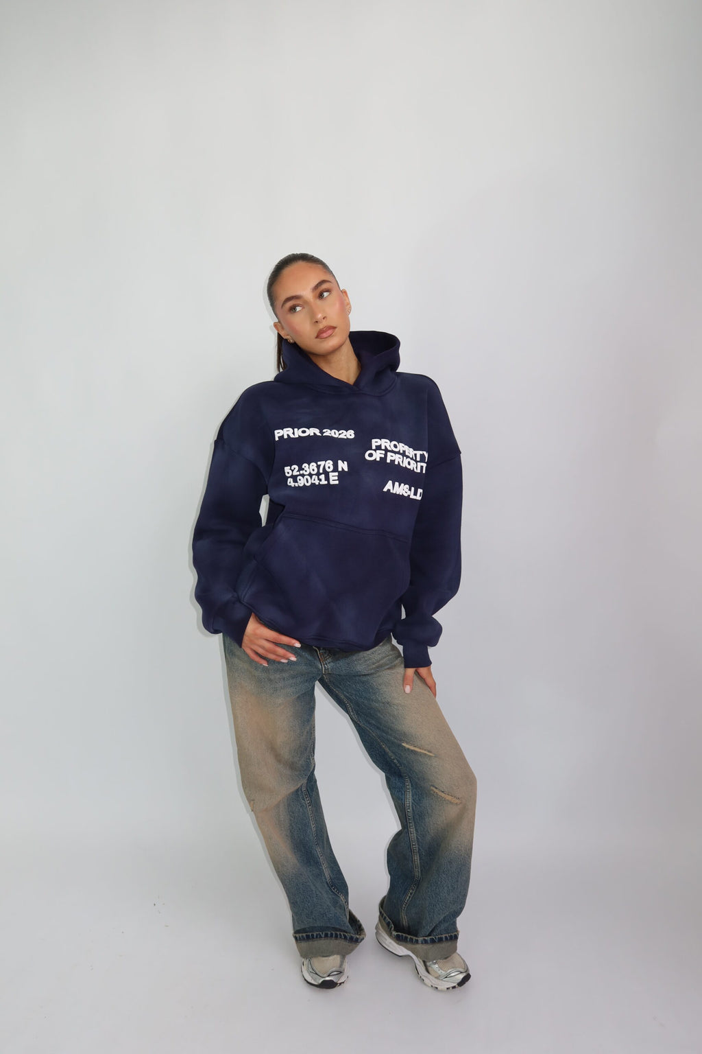 PRIORITY - AMS/LON HOODIE NAVY PRE ORDER