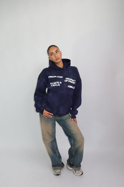 PRIORITY - AMS/LON HOODIE NAVY PRE ORDER