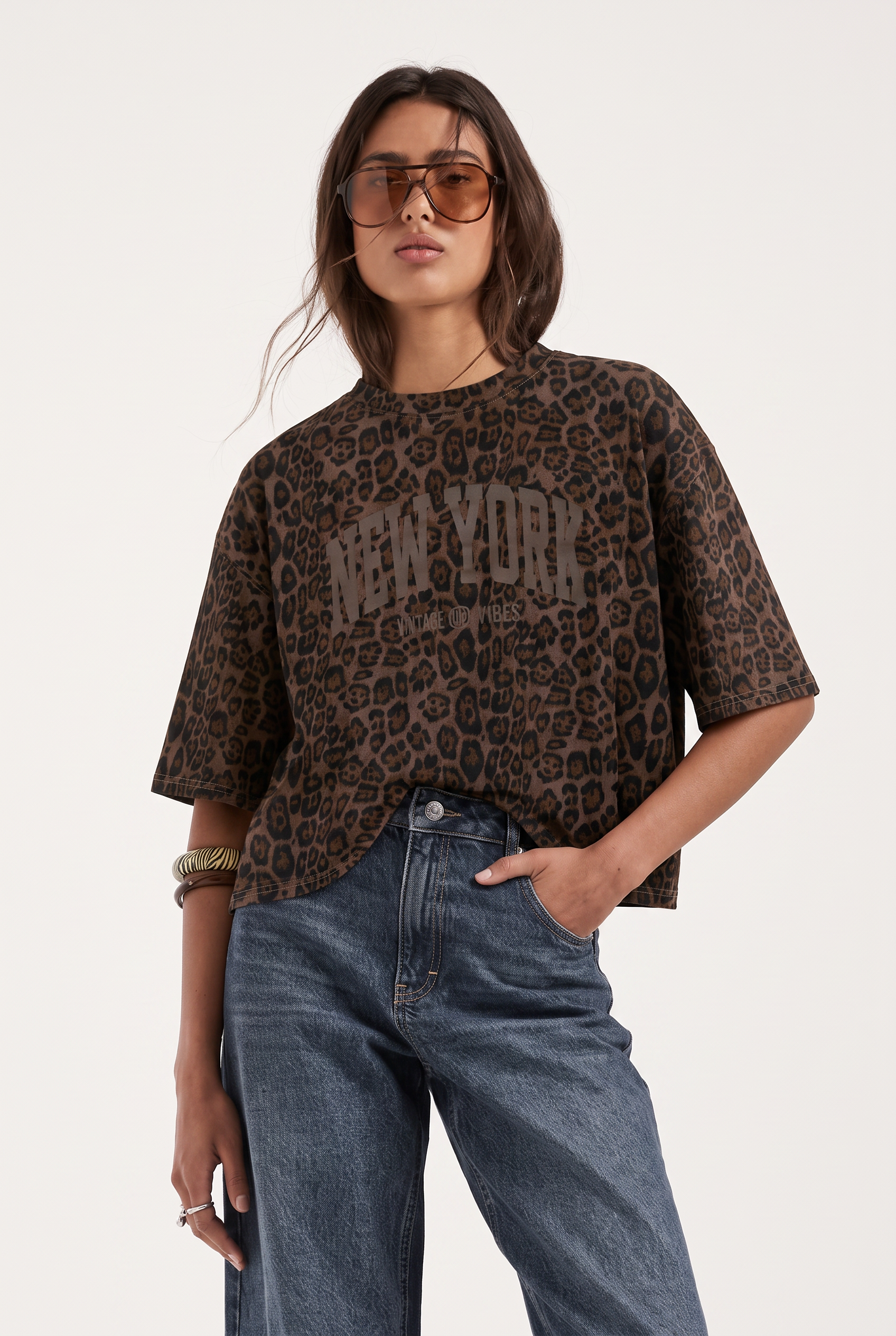 New York leopard tee | pre order