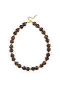 Hartjes kralenketting donkerbruin