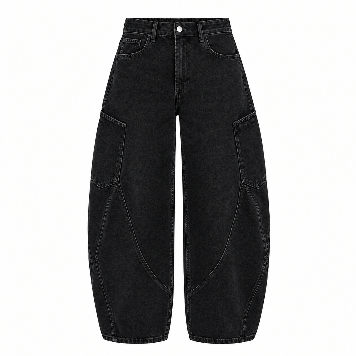 Miss Bon -  Balloon Jeans zwart Stretch