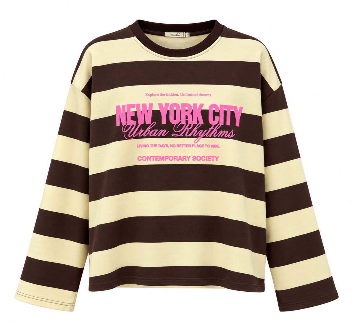 Longsleeve NYC geel