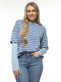 Layered longsleeve blauw