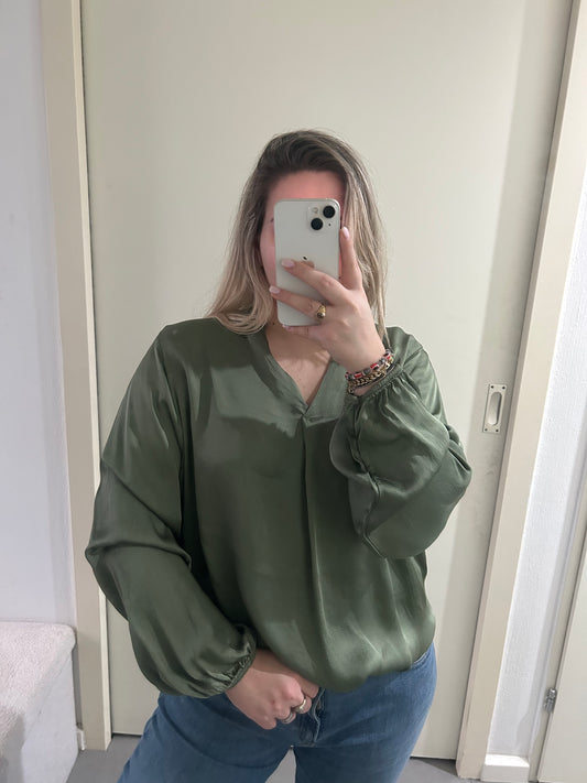 Basic blouse groen - Golden Faves