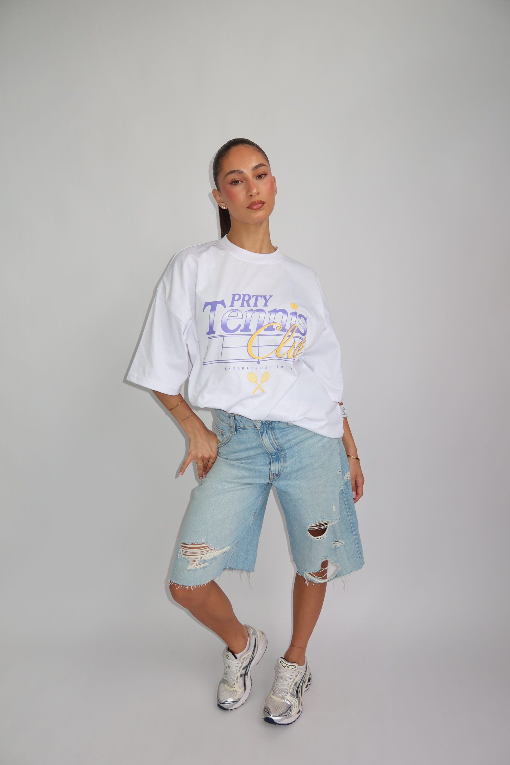 Priority Tennis tee paars