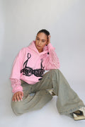 Priority - Lace hoodie roze
