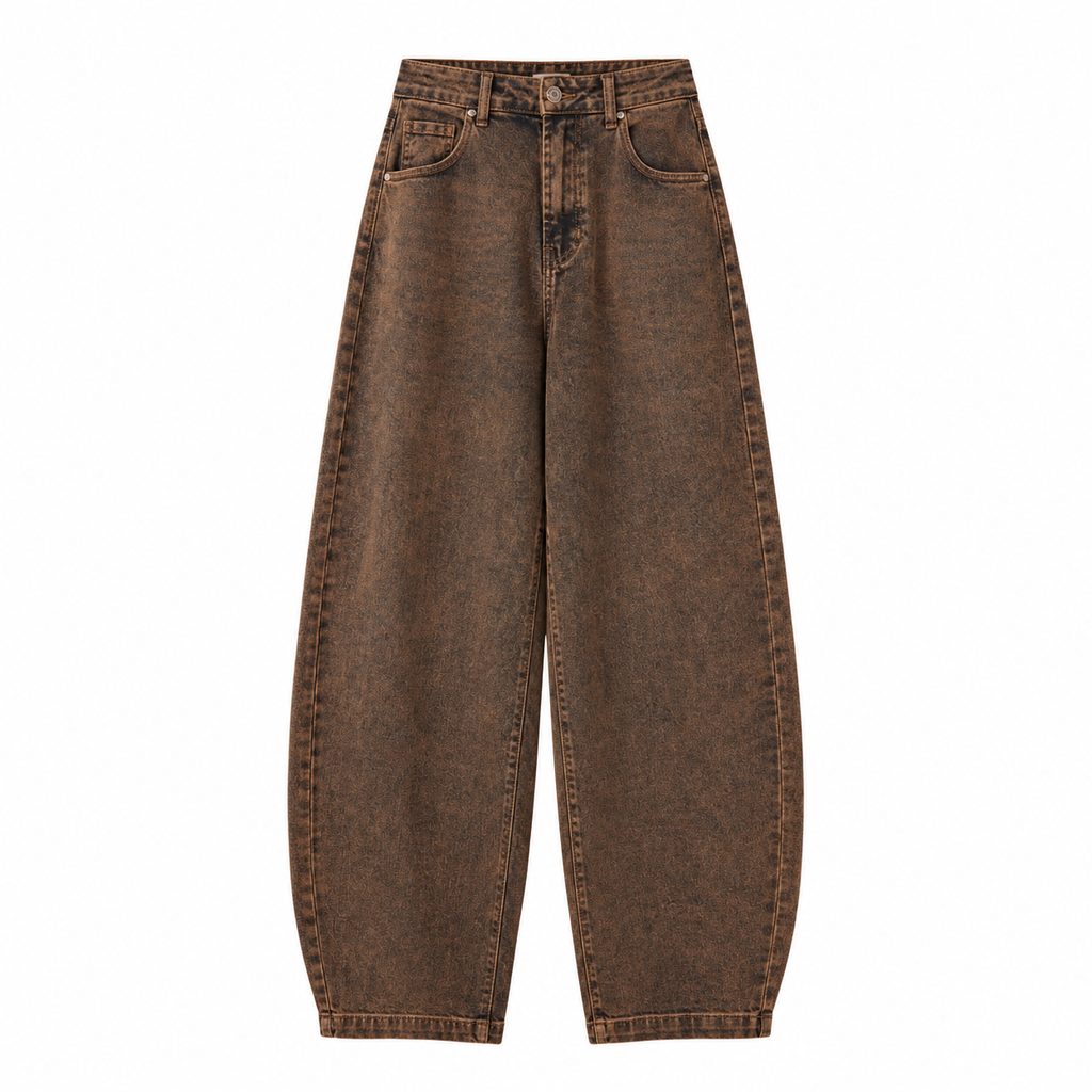 Miss Bon - Balloon Jeans roest met stretch
