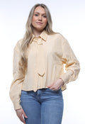 Diamond & tie blouse geel