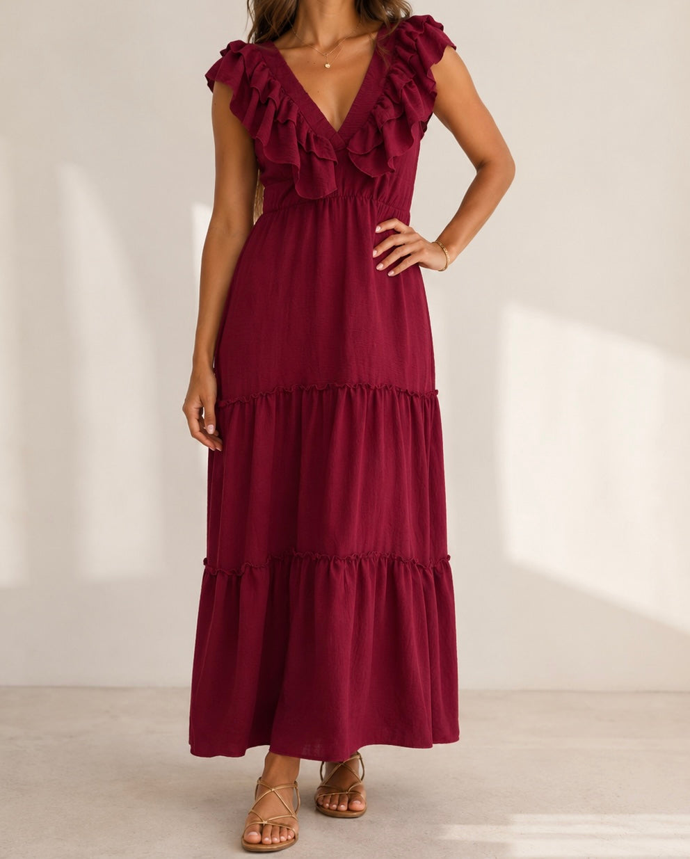 Jurk Sharine bordeaux
