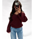 Top Lumi bordeaux met kant pre-order