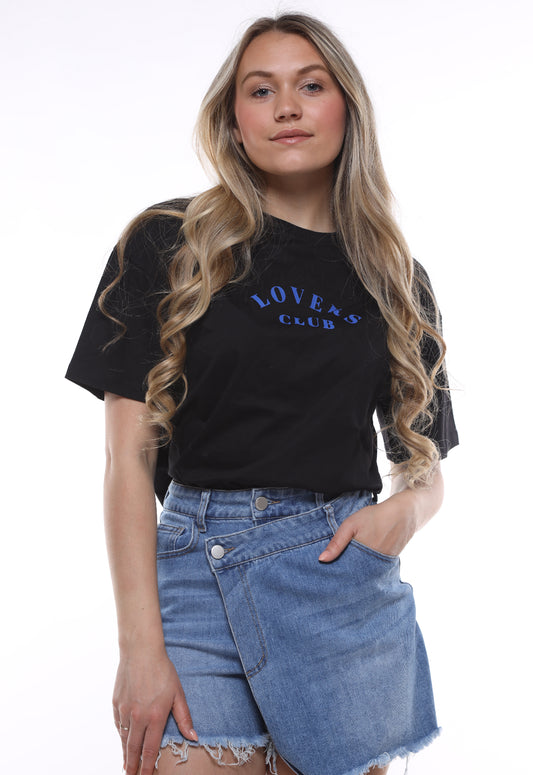 LOVERS CLUB T-SHIRT ZWART