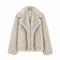 Fluffy jas crème