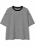 Gestreept shirt zwart