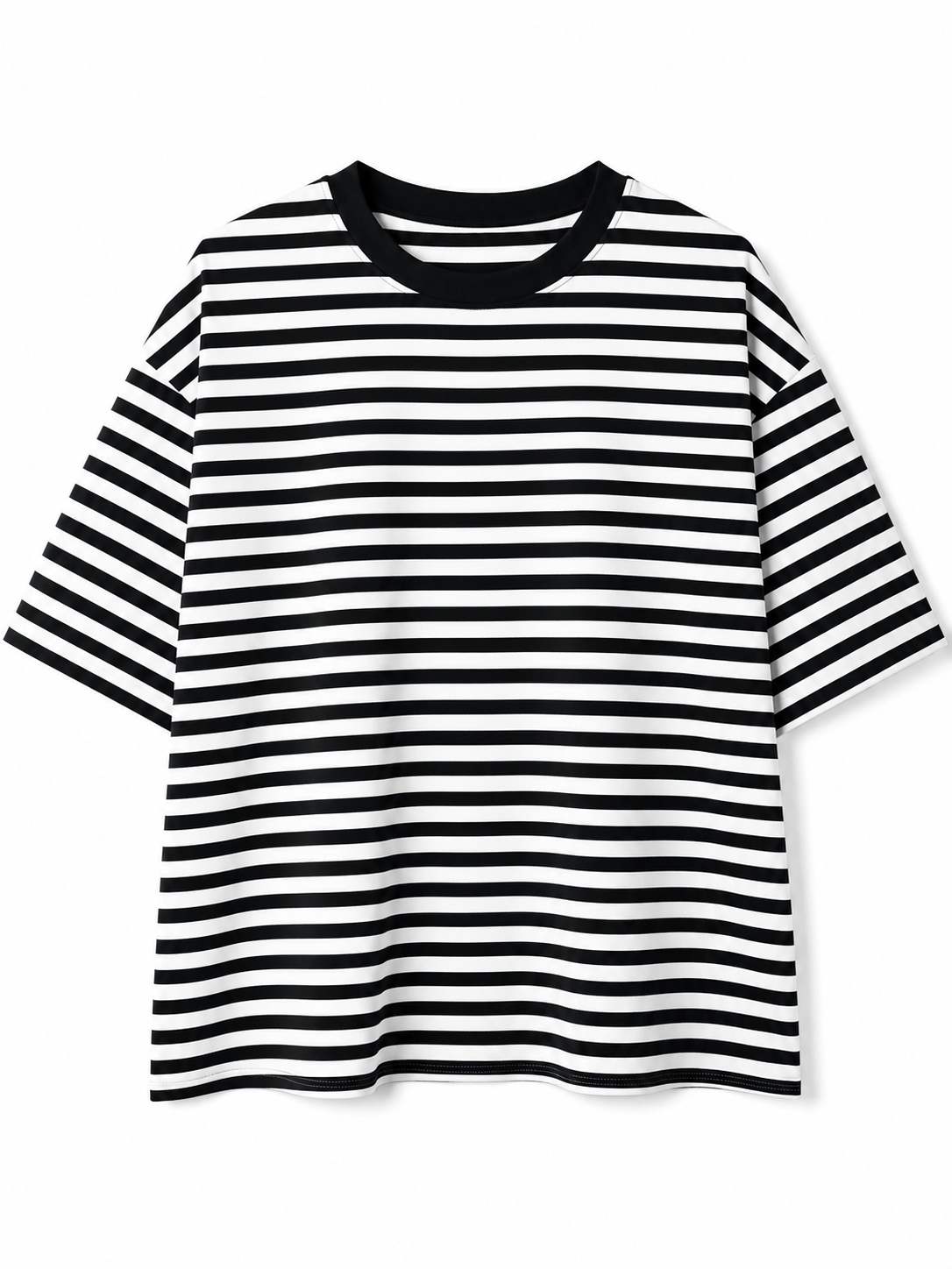 Gestreept shirt zwart