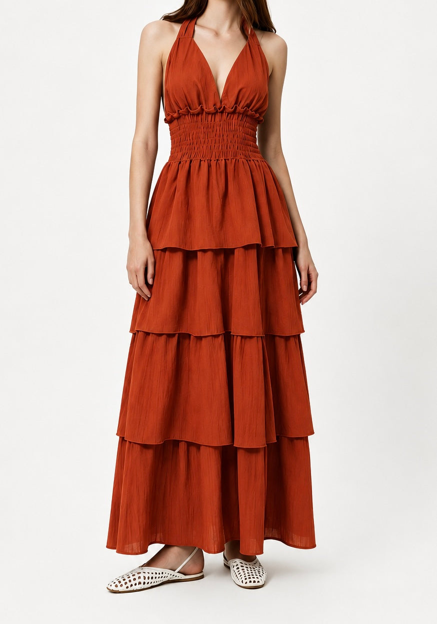 Jurk Faye terracotta