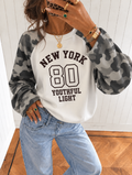 Longsleeve New York wit/army