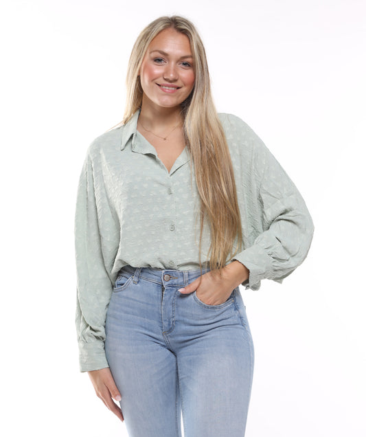 HARTJES BLOUSE GROEN