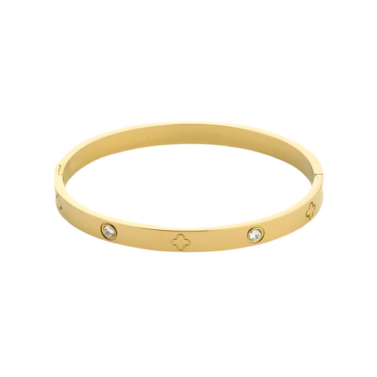 LUXE KLAVER ARMBAND GOUD OF ZILVER