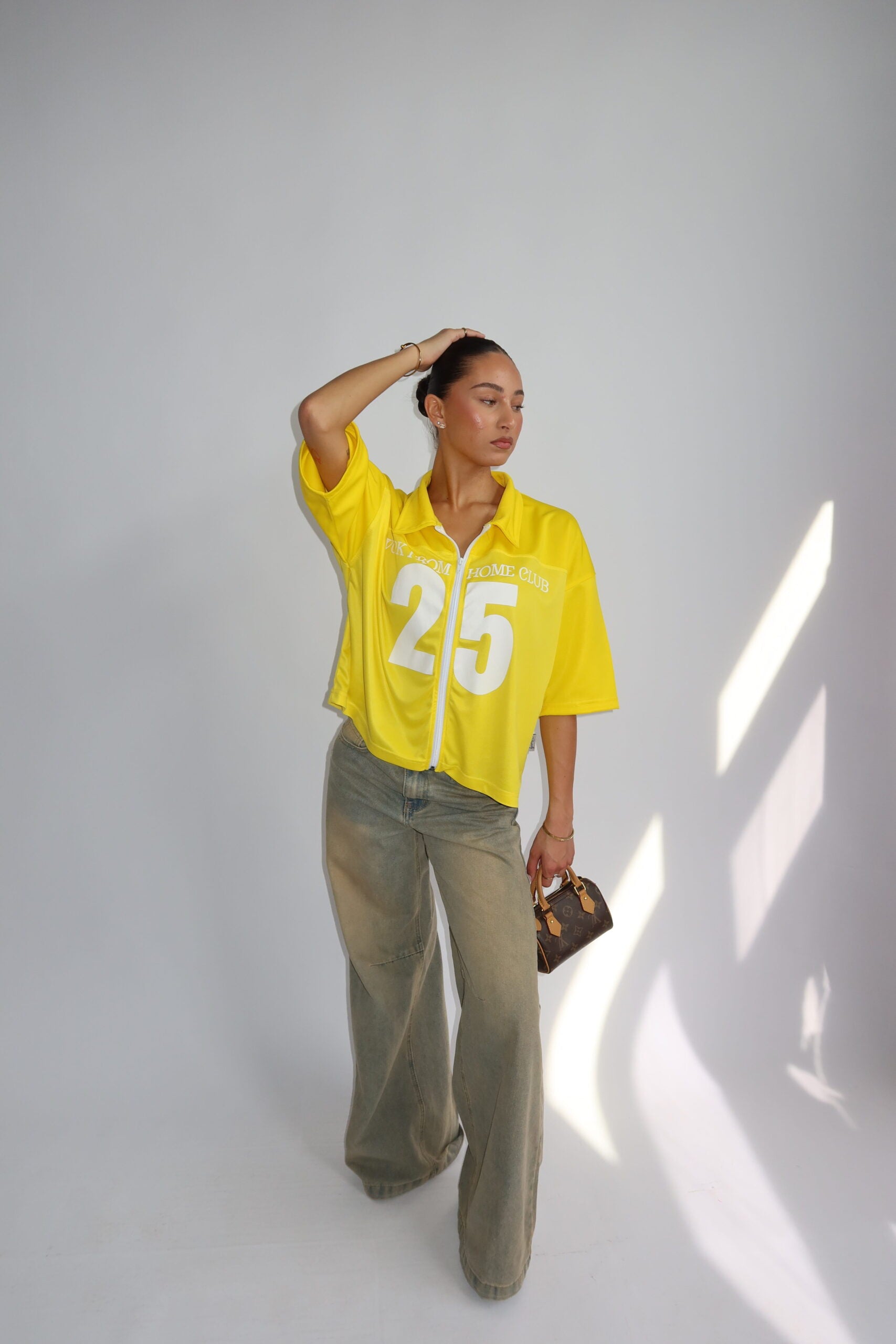 Priority - Jersey zipper geel