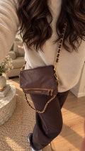 Golden Faves - Essential bag bruin 100% echt leer