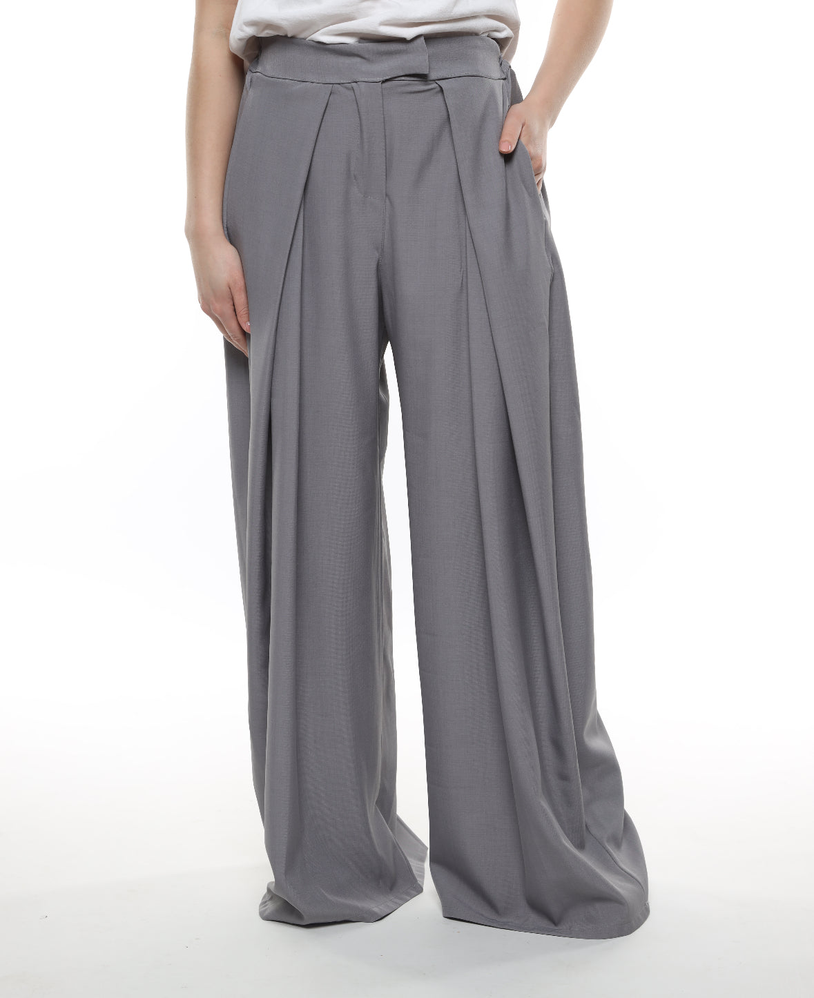 Comfort chic pantalon grijs