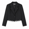 Lace blazer zwart