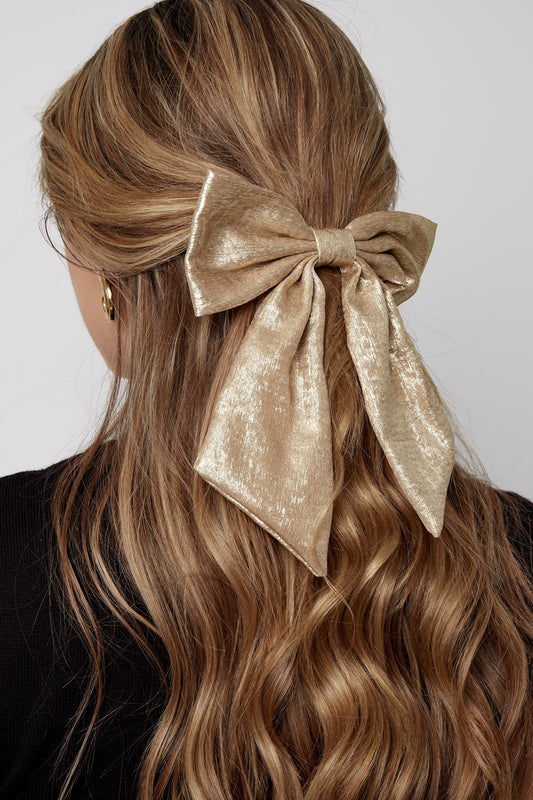 HAIRCLIP BOW GOUD