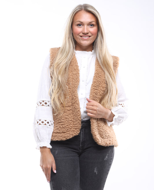 TEDDY GILET CAMEL