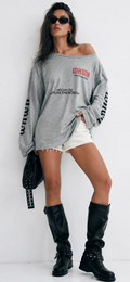 Downtown Girl Longsleeve grijs