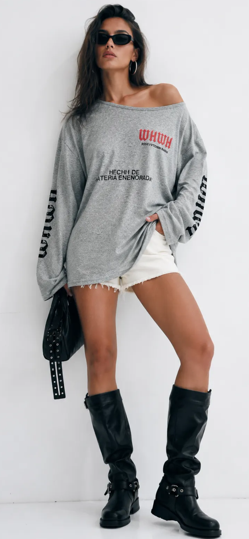 Downtown Girl Longsleeve grijs
