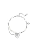 Hartjes armband zilver