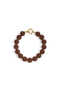 Kralenarmband donkerbruin