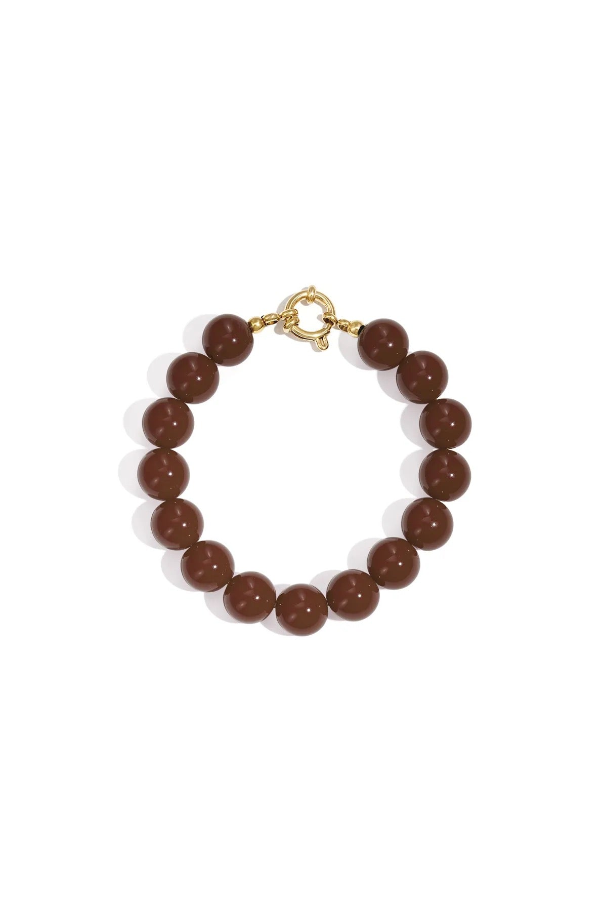 Kralenarmband donkerbruin