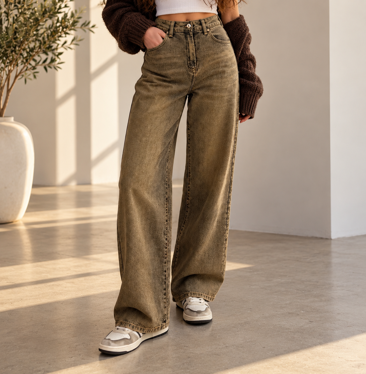Goodies - wide leg roest stretch