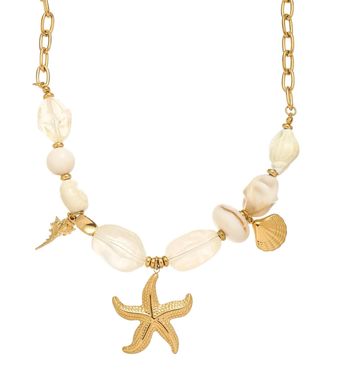 Beach ketting wit