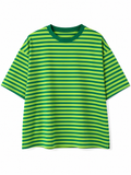 Gestreept shirt groen