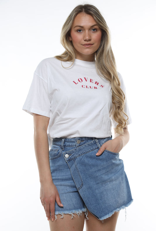 LOVERS CLUB T-SHIRT WIT