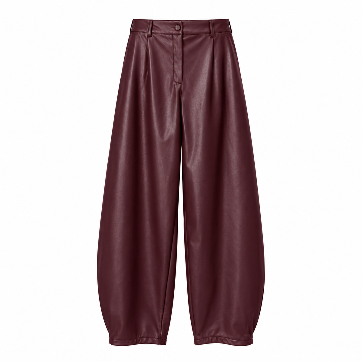 Balloon broek pu leather bordeaux