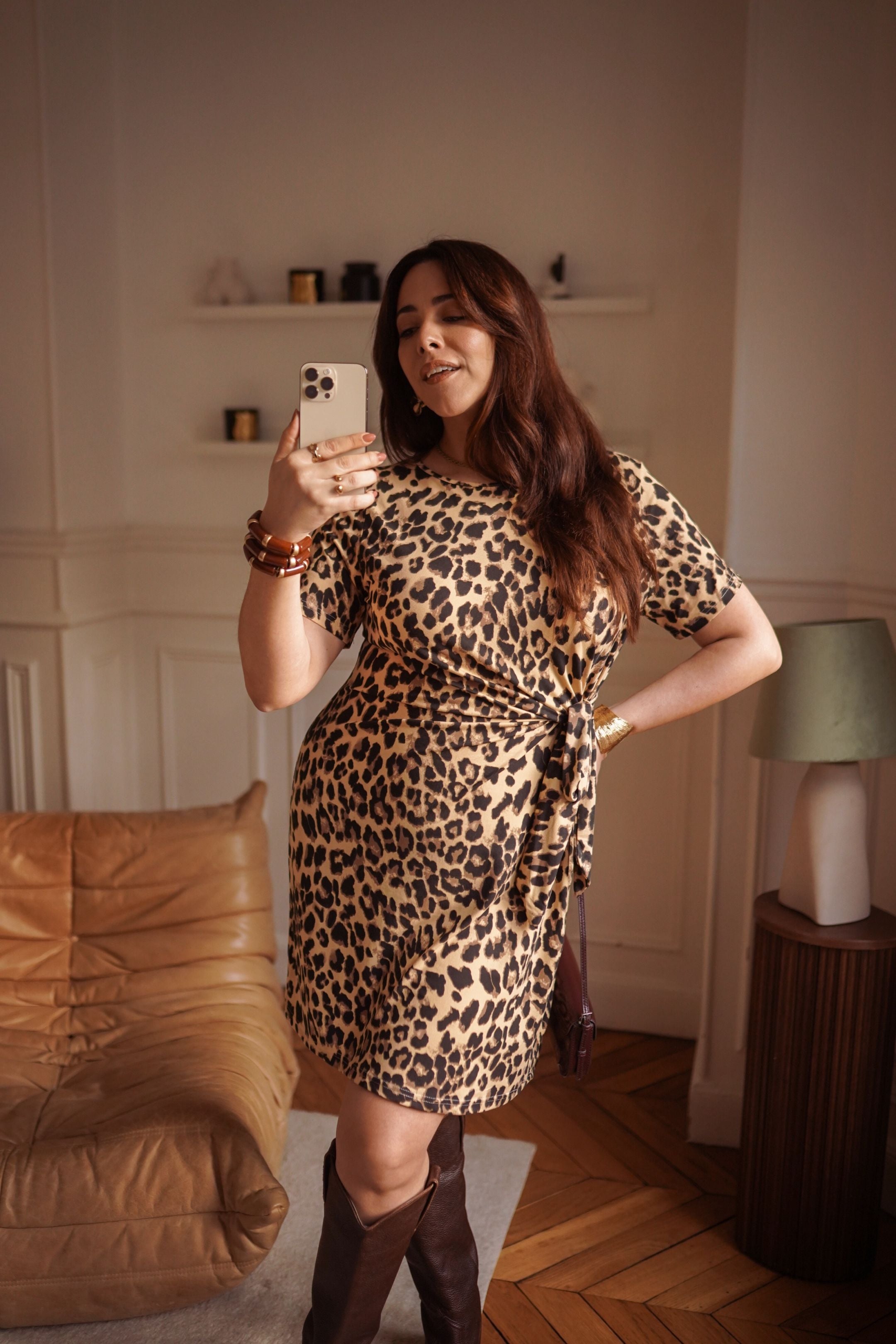 CURVY - Leopard jurk