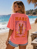 T-shirt Mare koraal