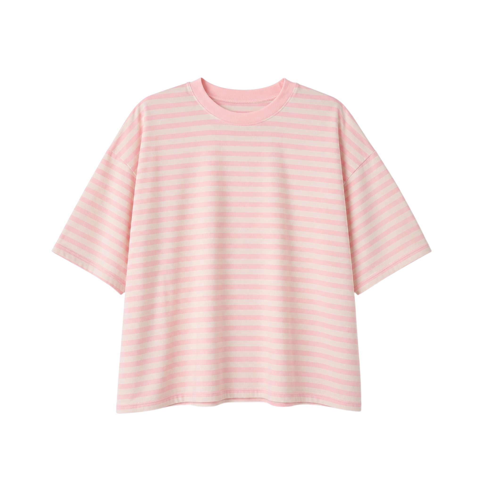 Gestreept shirt roze