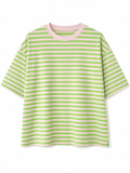 Gestreept shirt groen/roze