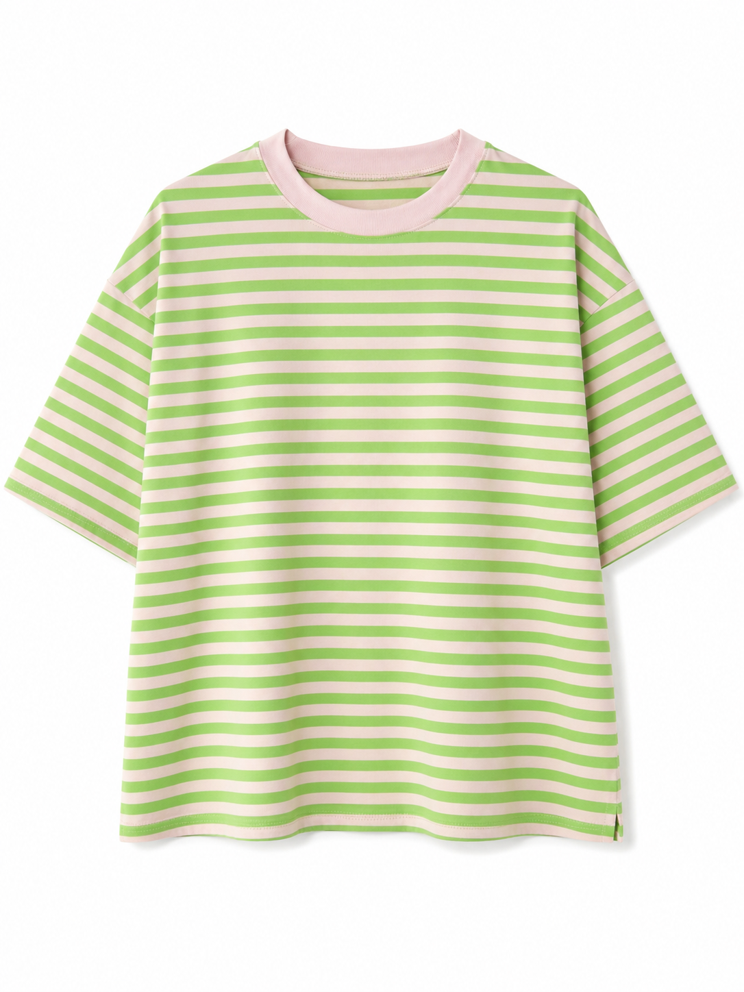 Gestreept shirt groen/roze