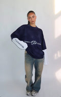 PRIORITY - PRINTS LONGSLEEVE NAVY/WIT PRE-ORDER