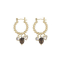 By Shir | oorbellen luxe mix bruin goud